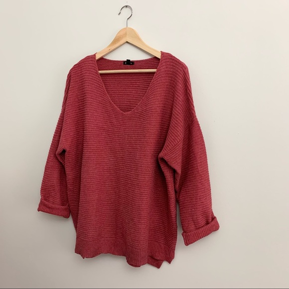 Rose Pink Cozy Ribbed Sweater (L-XL) - Picture 3 of 6